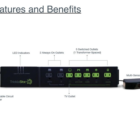 TrickleStat TS1810 TIER 2 AV ADVANCED POWERSTRIP+. (SKU 255) light use - Picture 2 of 7